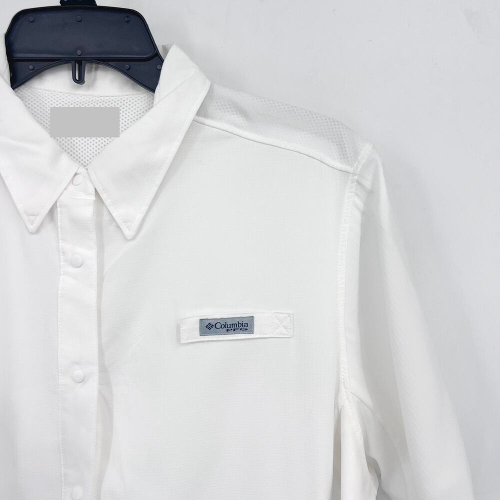 COLUMBIA Womens Tamiami II Short Sleeve Shirt Medium White Sun Protection NWT - Picture 7 of 12